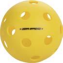 The superior balanced ball is strategically aligned with precision-drilled holes.