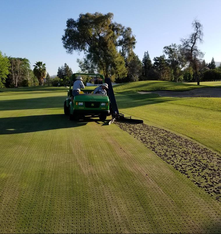 Golf Course U P D A T E Greens aerification is completed and I couldn t be more pleased with the results.