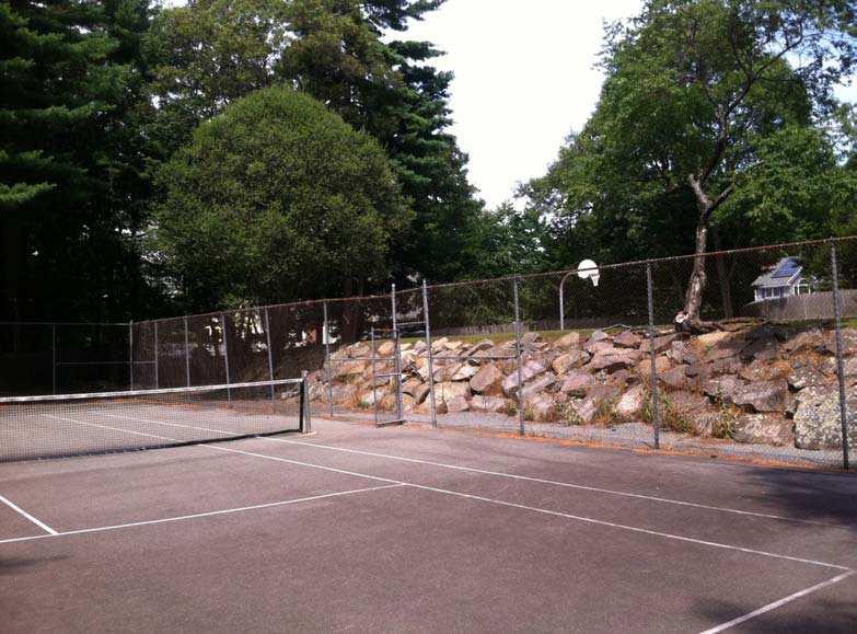 tennis court.