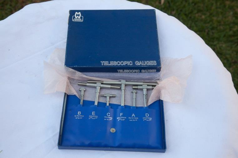 TELESCOPIC GAUGES Moore & Wright Complete in blue box 8-150mm (6 pieces)