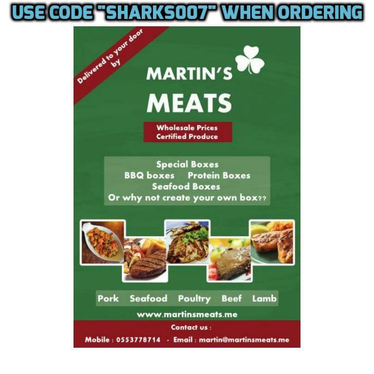 Sponsors Page This is a great deal for all Sharks community that provides discounted meat and fish, which is generally 30% lower than UAE supermarkets and delivered to your door.