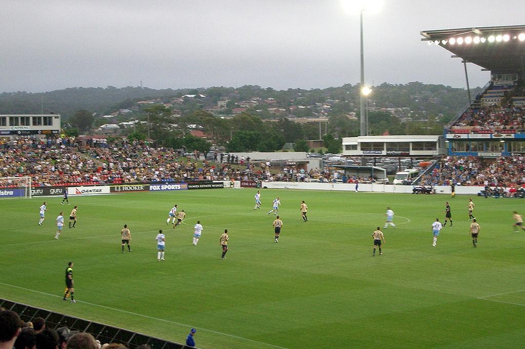 An A-League match between Newcastle Jets and Sydney FC at Newcastle Stadium, 3 November 2007.