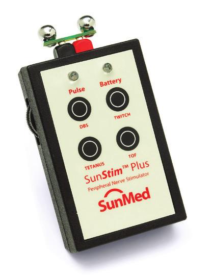 ANESTHESIA ACCESSORIES SunStim Peripheral Nerve Stimulator Delivers reliable,