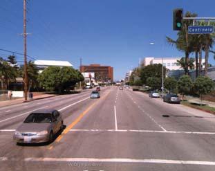 CENTINELA AVENUE 5 x 8 TREE ELLS LANDSCAPED MEDIAN IN BETEEN LEFT-TURN POCKETS 4 OLYMPIC BLVD AT 3 OC DRIVEAY IN TREE