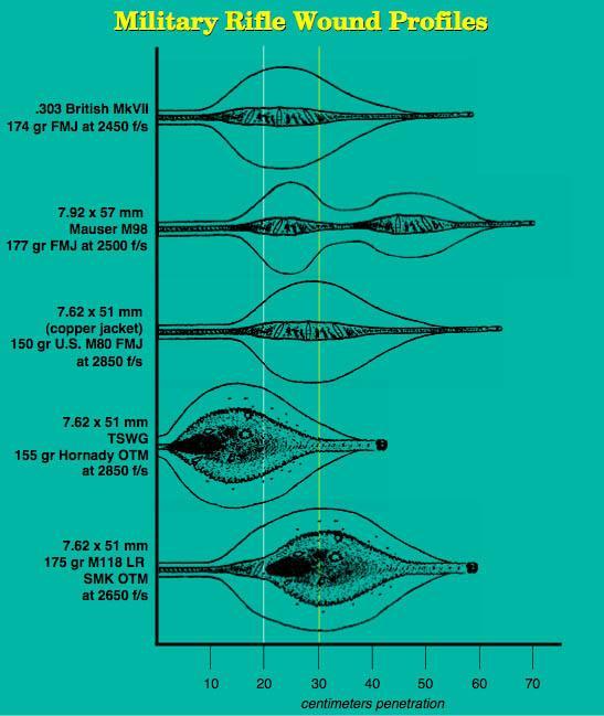 In the above diagram, the lines at 20cm and 30cm represent: 20cm (8"): The distance through a human torso in the ideal frontal torso shot.