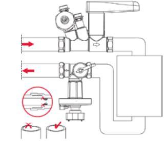 The Ballorex Delta valve must always be installed in the return line.