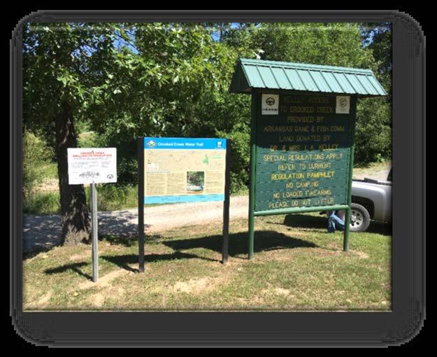 The Mark Oliver Access was dedicated on June 7 th, 2017 and is open for use. The site boasts a boat ramp, shaded picnic tables, and ample parking for cars and trailers.