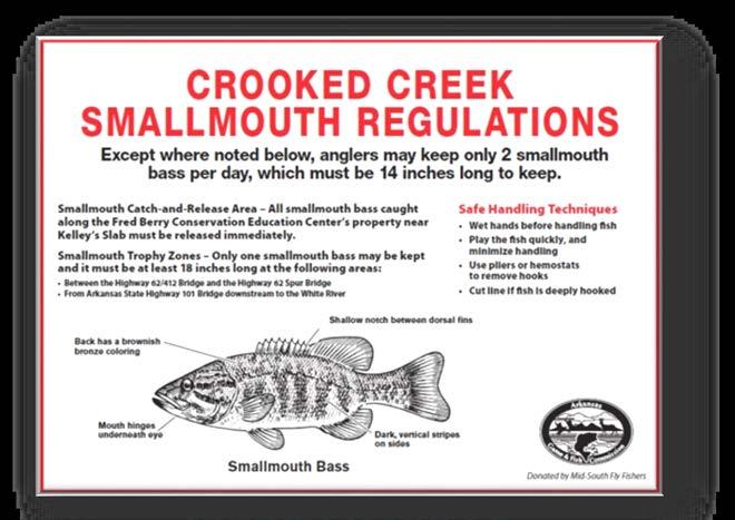 With increased use comes some concerns about protecting the Smallmouth Bass population in the creek.