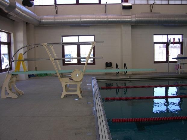 Diving Boards & Starting Blocks Note diving board on