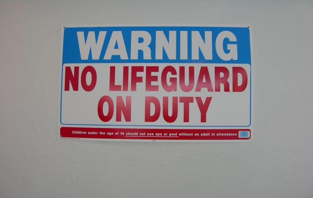 Lifeguards (B33b(b)(14)) Not required by PHC If no lifeguard, then MUST be posted 4 inch