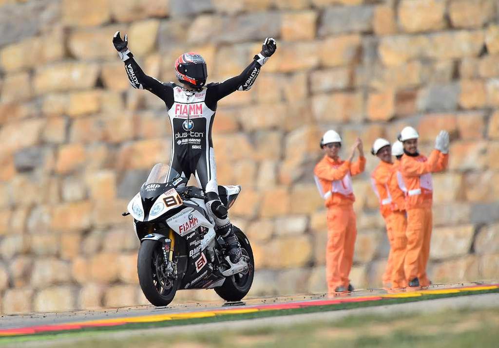 ITALY The Althea BMW Racing team won a place on the podium with De Rosa at Aragón in the Superstock 1000 It was a very positive Superstock 1000 World Championship at the Motorland Aragón circuit in