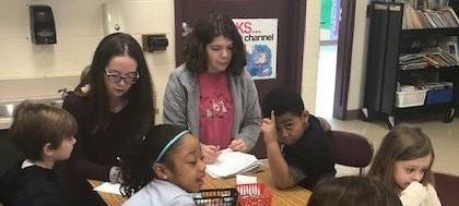 National Junior Honor Society Students visited Overlook Elementary