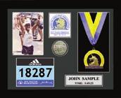 ADDITIONAL FINISHER S MEDAL EVENT LOGO PLATE ENGRAVED PLATE WITH NAME & CHIP TIME The Shadow Box would normally cost $109, but is currently available to all Boston Marathon