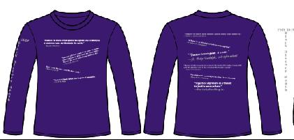 extended sizes: XXL - 3XL) Quotes printed on the front and back
