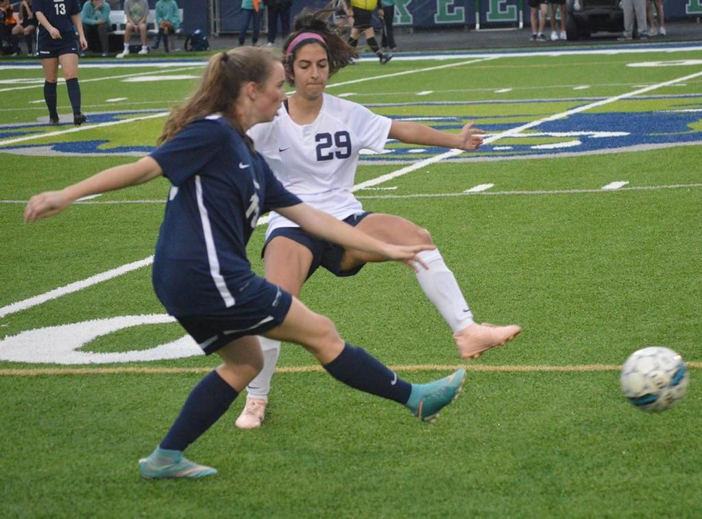 The Lady Knights also had some shots on goal and almost tied it up in the last seconds of the