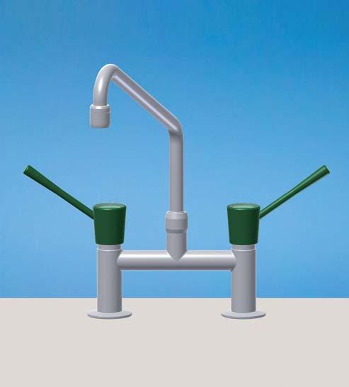 MIXER TAPS BENCH MOUNTED 34O 325 H 35 max 2OO 2 Flexibles SWIVEL SWANNECK, COMPRESSION WATER 115 WITH AERATOR H=2 mm