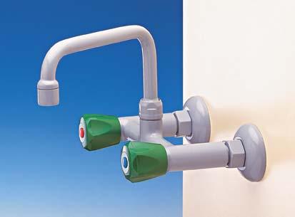 MIXER TAPS WALL MOUNTED 12O ø 50 H SWIVEL SWANNECK, COMPRESSION WATER 315 61 WITH AERATOR H=31O mm 6161 WITH FIXED NOZZLE H=33O mm 6162 WITH REMOVABLE NOZZLE H=335