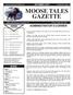 MOOSE TALES GAZETTE ADMINISTRATOR S CORNER DATES INSIDE OCTOBER Volume 26 Issue 6.