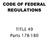 CODE OF FEDERAL REGULATIONS TITLE 49. Parts