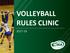 VOLLEYBALL RULES CLINIC