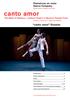canto amor The Myth of Orpheus a Dance Project in Musical Theater Form