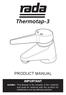 PRODUCT MANUAL IMPORTANT