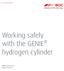 Safety information. Working safely with the GENIE hydrogen cylinder