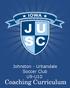 Johnston - Urbandale Soccer Club U9-U10. Coaching Curriculum