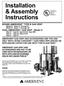 Installation & Assembly Instructions