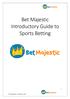 Bet Majestic Introductory Guide to Sports Betting
