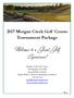 2017 Morgan Creek Golf Course Tournament Package