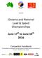Oceania and National Lead & Speed Championships