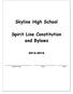Skyline High School Spirit Line Constitution and Bylaws