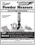 Powder Measure. Care & Usage Instructions. Instructions # Product # Revision: A