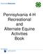 Pennsylvania 4-H Recreational and Alternate Equine Activities Book