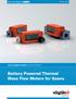 red-y compact series product information Battery Powered Thermal Mass Flow Meters for Gases