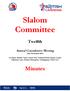 Slalom Committee. Twelfth. Annual Consultative Meeting 28th November 2015