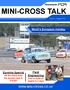 MINI-CROSS TALK. MiniX s European Holiday. Field Engineering. Eurotrip Special  All the action from the special week in Europe