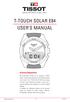 T-TOUCH SOLAR E84 USER S MANUAL