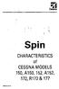 Spin. CHARACTERISTICS of CESSNA MODELS 150, A150,152, A152, 172, R172 & 177 D