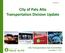 City of Palo Alto Transportation Division Update