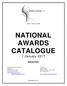 NATIONAL AWARDS CATALOGUE