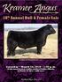 17 18 th Annual Bull & Female Sale