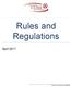 Rules and Regulations. April 2017