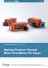 Battery Powered Thermal Mass Flow Meters for Gases