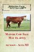 Mature Cow Sale May 19, noon - Alto MI