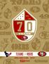 SAN FRANCISCO 49ERS HOUSTON TEXANS. san francisco 49ers game release ( 0-0 ) ( 0-0 ) RADIO & TV COVERAGE MEDIA CENTER NFL CALENDAR MEDIA GUIDE