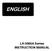 ENGLISH. LH-3500A Series INSTRUCTION MANUAL