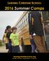 LANSING CHRISTIAN SCHOOL Summer Camps. lansingchristianschool.org Belle Chase Way Lansing, MI