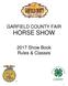 GARFIELD COUNTY FAIR HORSE SHOW Show Book Rules & Classes
